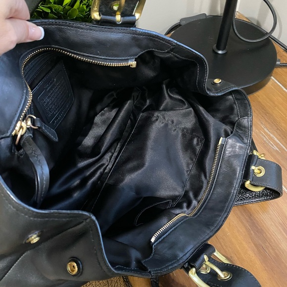 Coach Soho Buckle Satchel Black with Gold Hardware - Picture 14 of 15